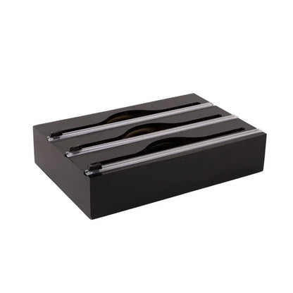 1Pc Cling Film Cutter Minimalist Wall Mounted Wooden Kitchenware Multi Compartment Layer Hidden Scratchers Kitchen Organizer