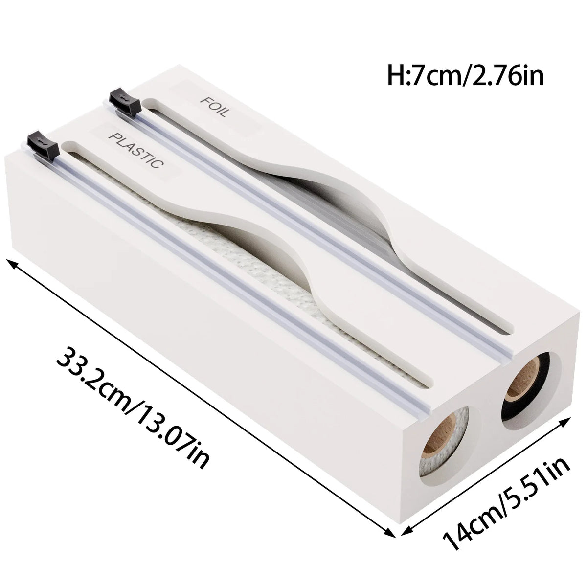1Pc Cling Film Cutter Minimalist Wall Mounted Wooden Kitchenware Multi Compartment Layer Hidden Scratchers Kitchen Organizer