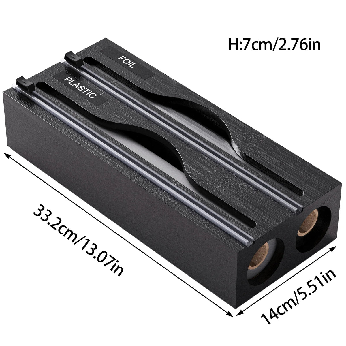 1Pc Cling Film Cutter Minimalist Wall Mounted Wooden Kitchenware Multi Compartment Layer Hidden Scratchers Kitchen Organizer